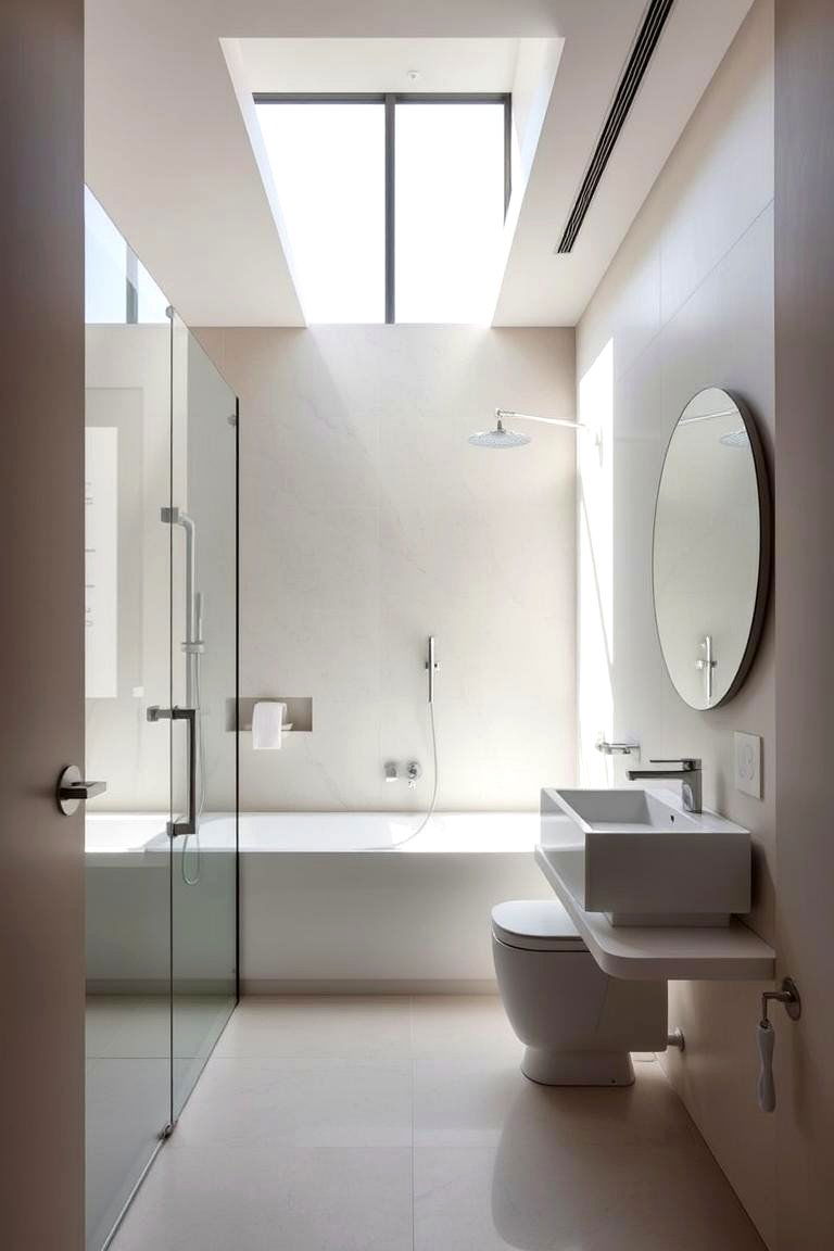 Modern Minimalist Bathrooms - 24 Restaurant Bathroom Ideas