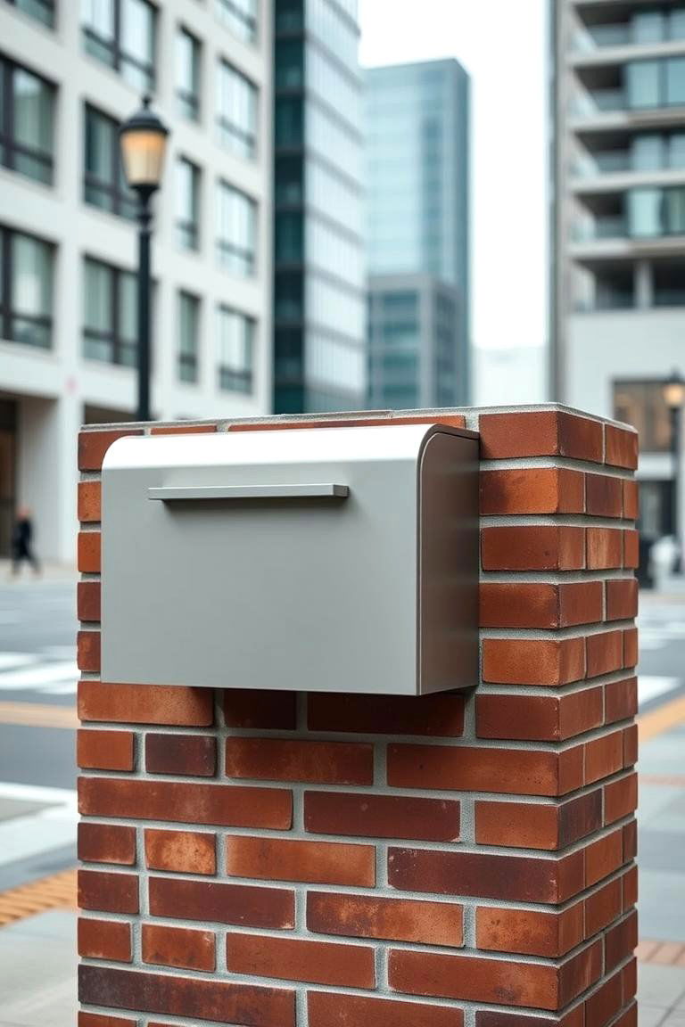 Modern Minimalist Brick Mailbox - 24 Brick Mailbox Ideas