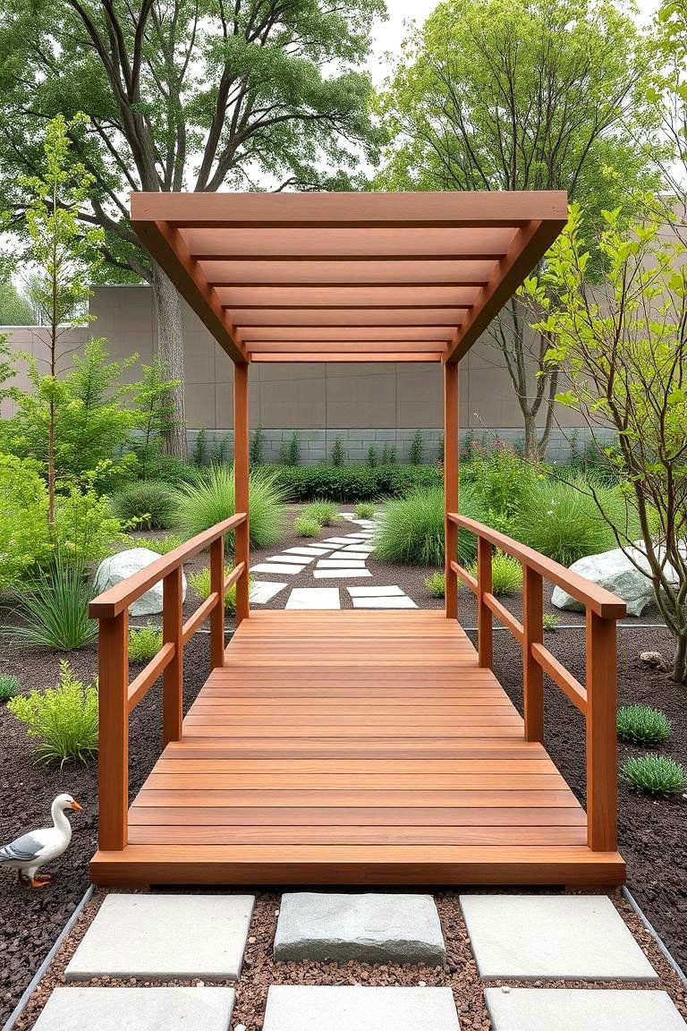 Modern Minimalist Bridge - 24 Garden Bridge Ideas