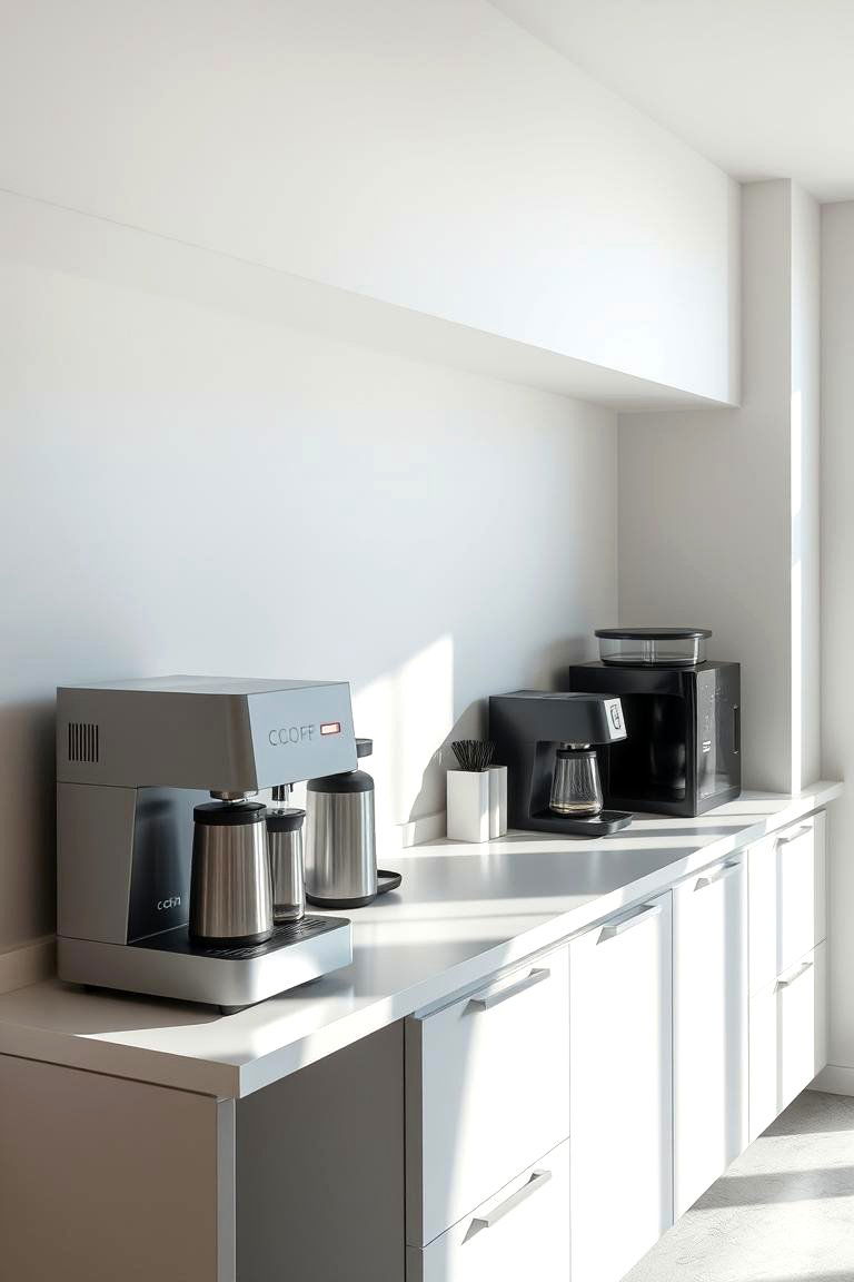 Modern Minimalist Coffee Station - 24 Office Coffee Station Ideas
