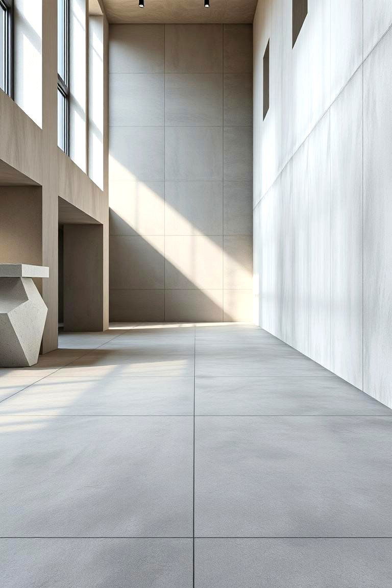 Modern Minimalist Concrete Design - 24 Concrete Floor Design Ideas
