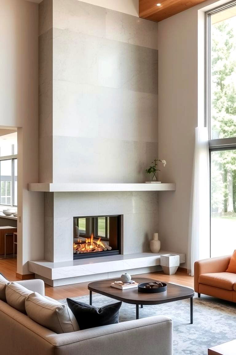 Modern Minimalist Corner Fireplace - 24 Corner Fireplace Ideas