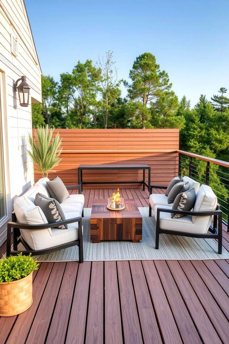 Modern Minimalist Deck Seating - 24 Deck Seating Ideas