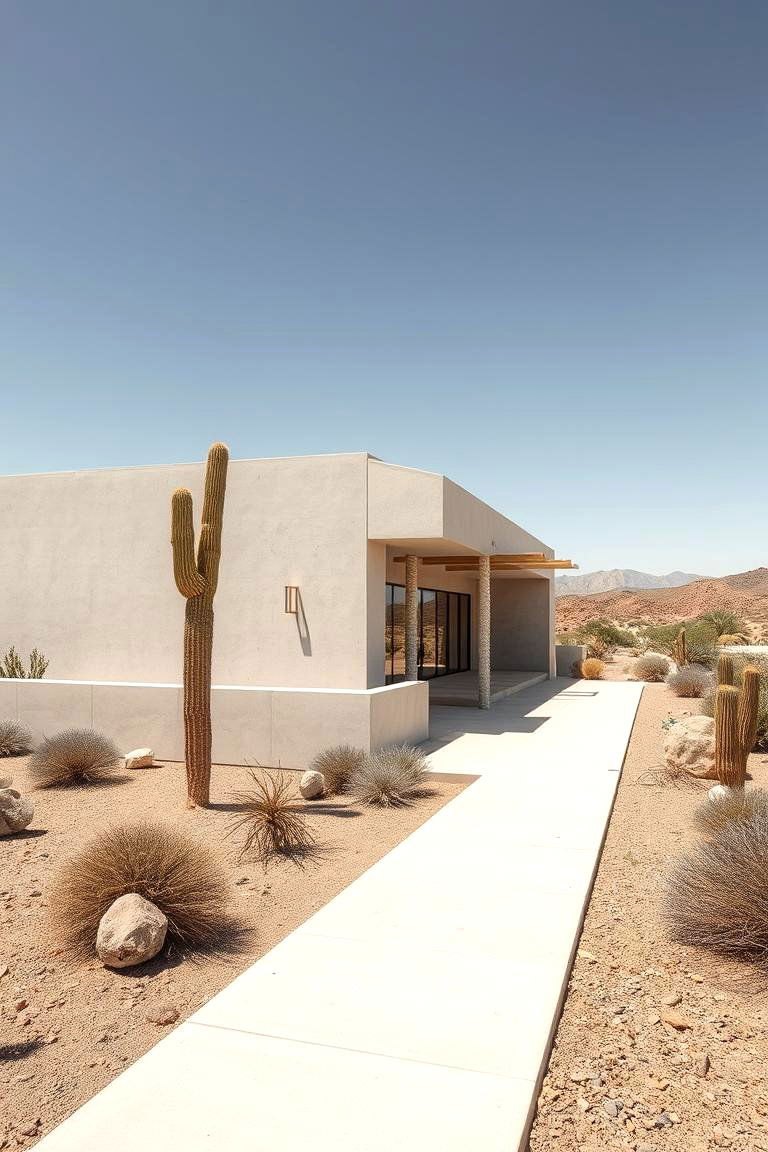Modern Minimalist Desertscape - 24 Desert Landscape Ideas
