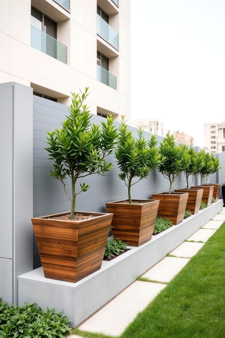 Modern Minimalist Design - 24 Raised Garden Bed Along Fence Ideas
