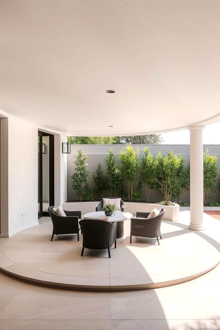 Modern Minimalist Design - 24 Semi Circle Patio Ideas and Inspiration