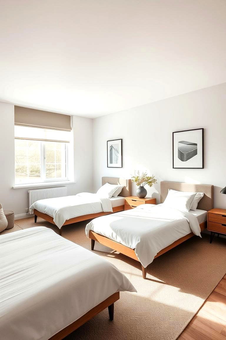 Modern Minimalist Design - 24 Twin Bedroom Ideas