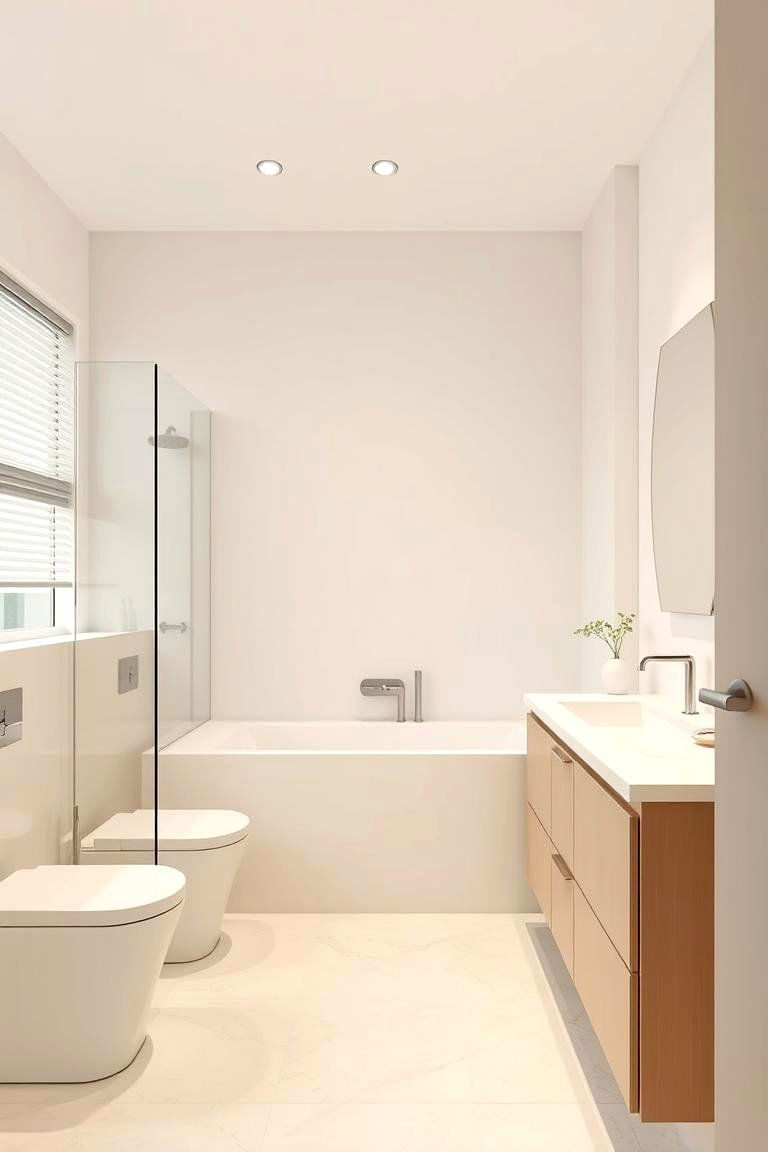 Modern Minimalist Design - 24 Family Bathroom Ideas