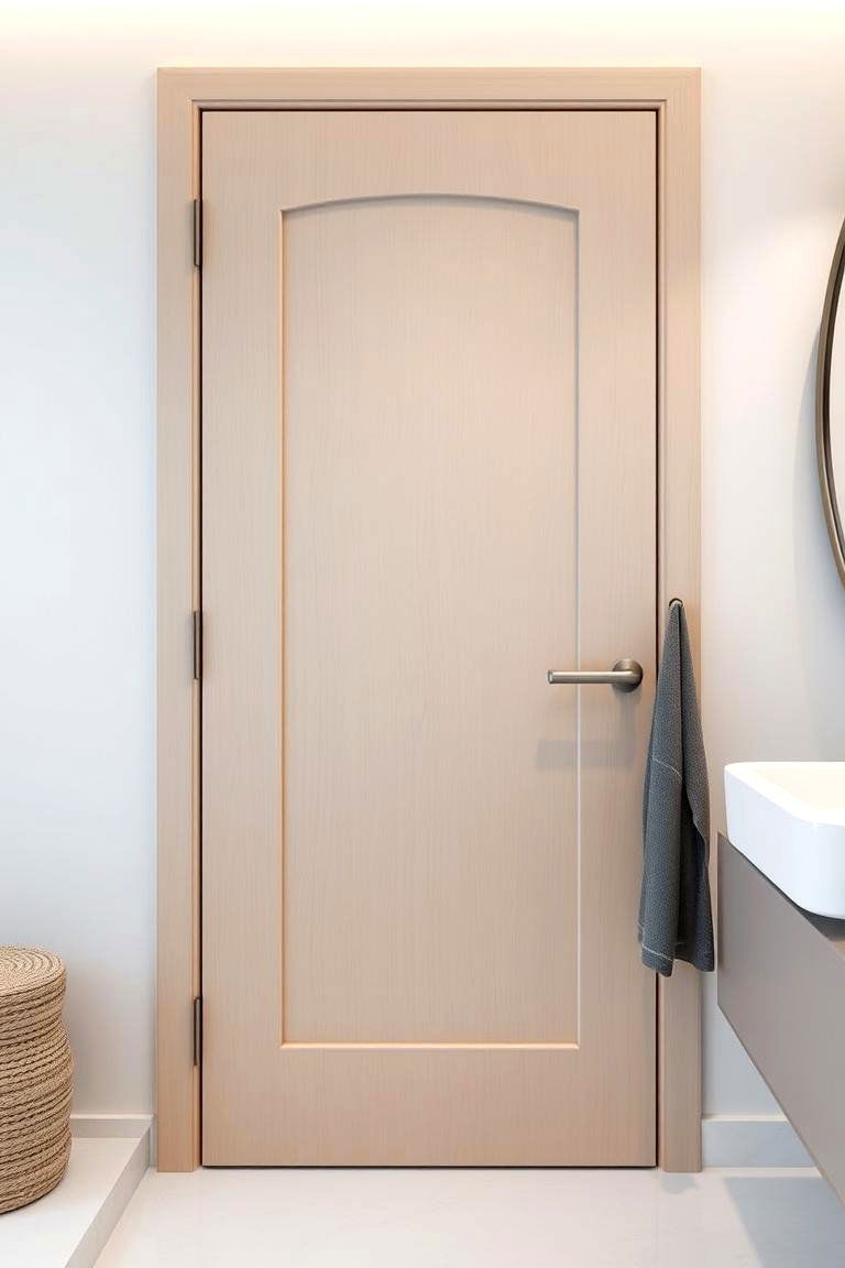 Modern Minimalist Door for Simplicity - 24 Bathroom Door Ideas