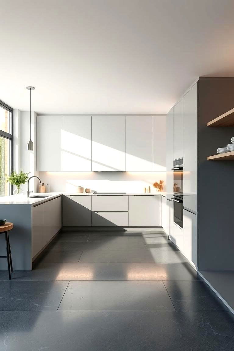 Modern Minimalist Elegance - 24 Kitchens With Slate Floors