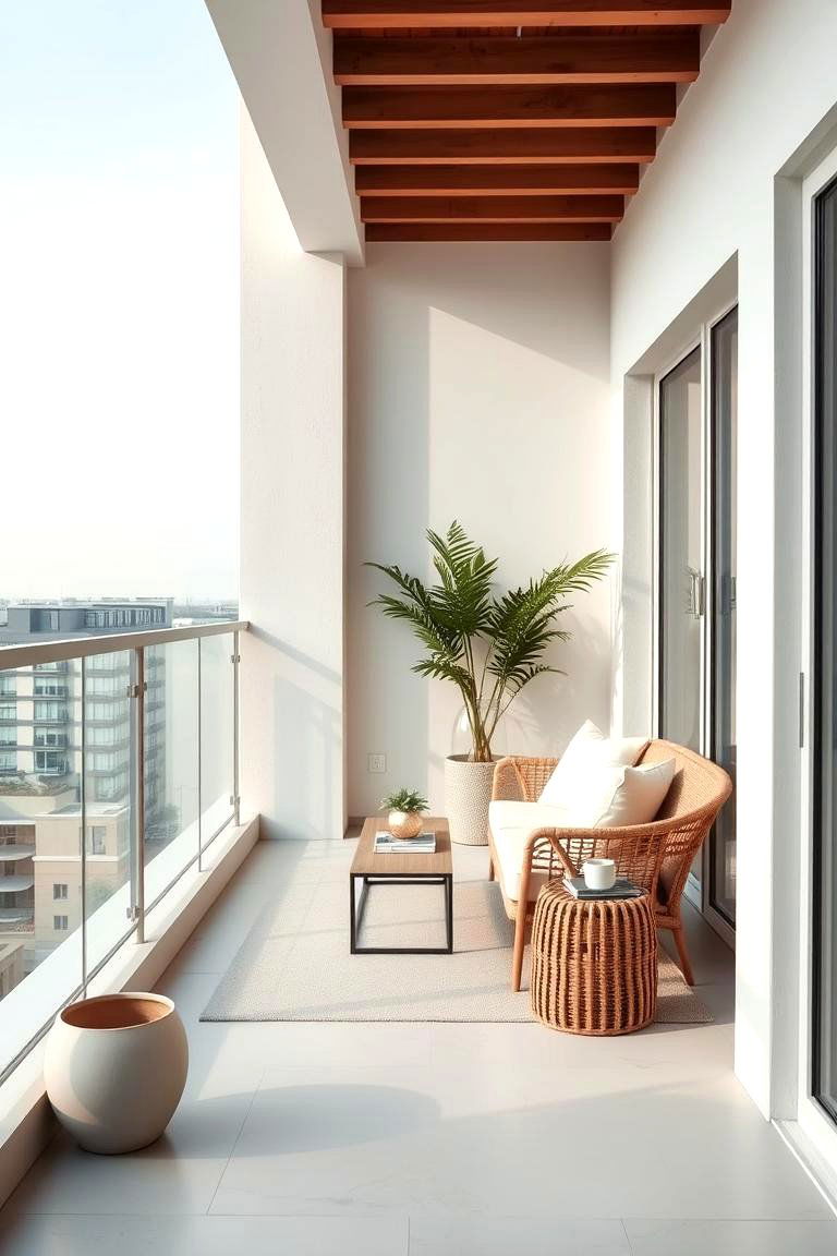 Modern Minimalist Escape - 24 Penthouse Balcony Ideas