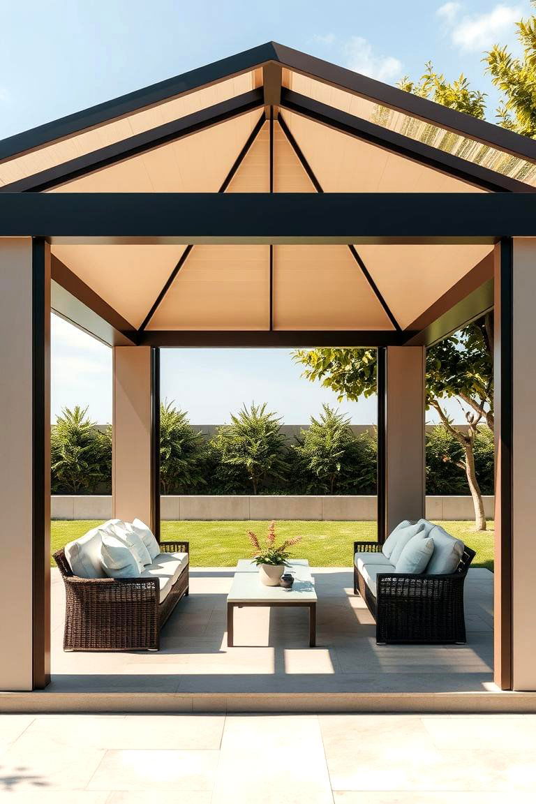 Modern Minimalist Escape - 24 patio with a gazebo ideas