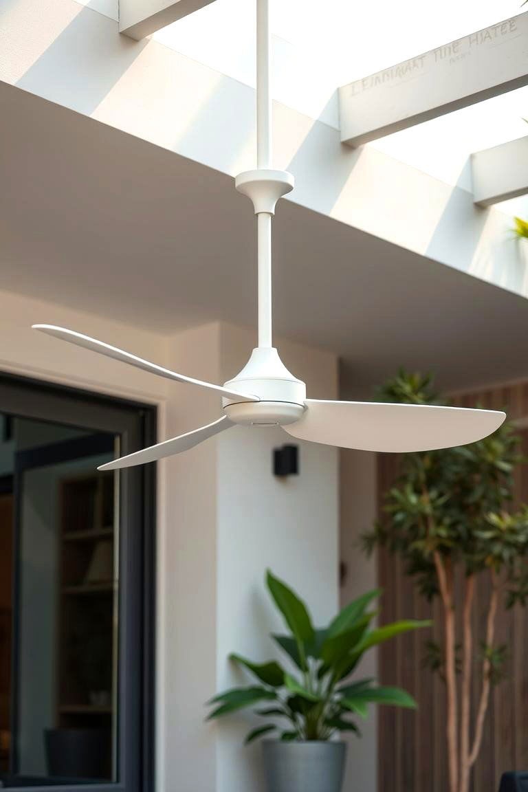 Modern Minimalist Fan - 24 Patio Fan Ideas