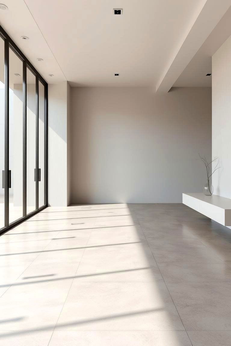 Modern Minimalist Floor Accents - 24 Indoor Concrete Floor Paint Ideas