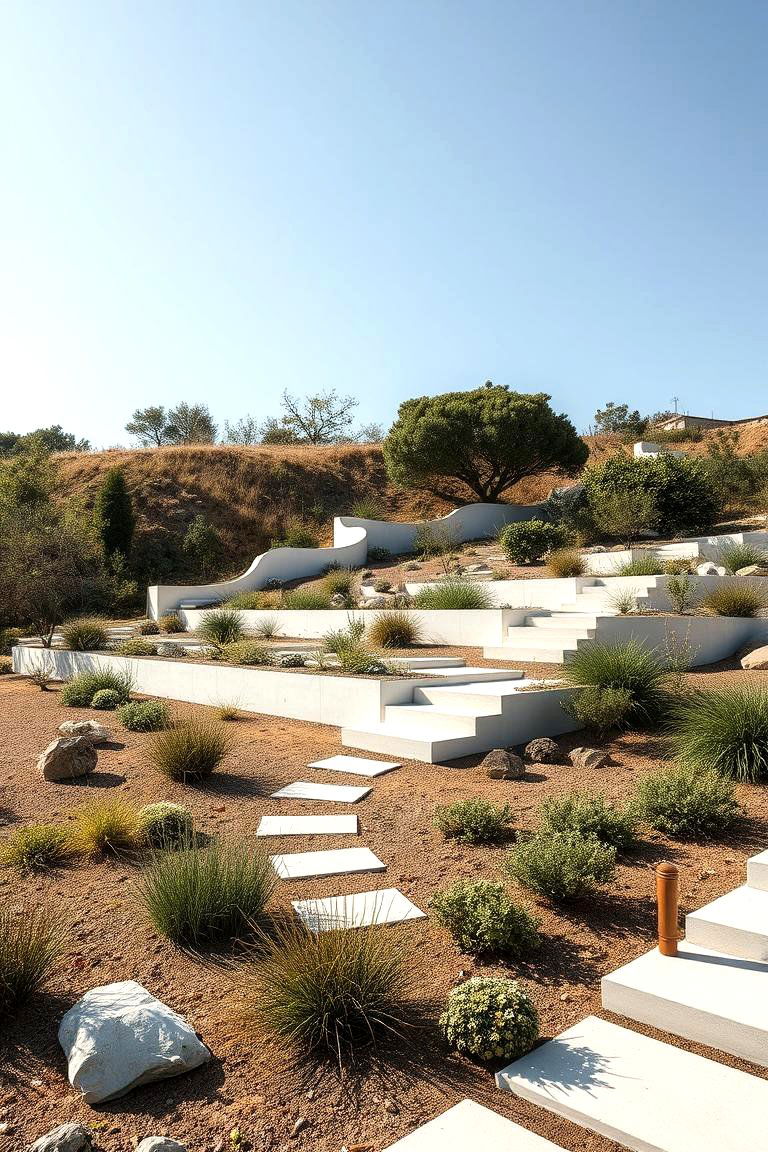 Modern Minimalist Garden - 24 hillside landscaping ideas
