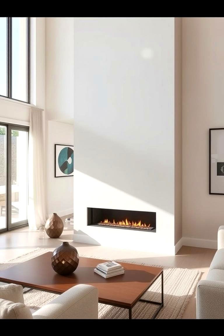 Modern Minimalist Gas Fireplace - 24 Corner Gas Fireplace Ideas