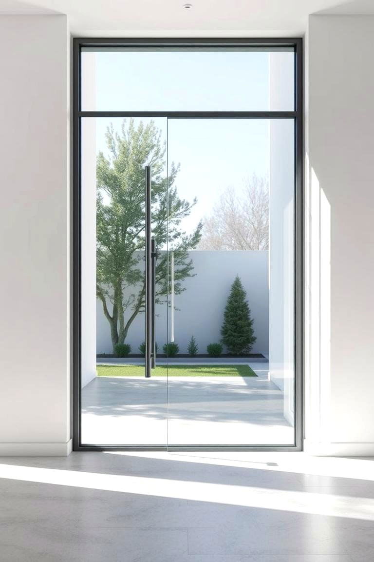 Modern Minimalist Glass Door - 24 Glass Front Doors Ideas