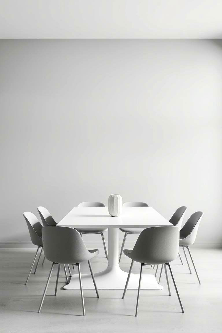 Modern Minimalist Gray - 24 Gray Dining Room Ideas