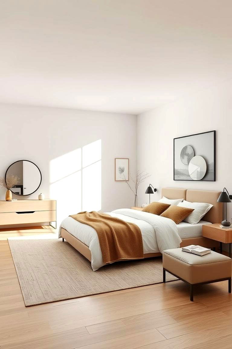 Modern Minimalist Khaki Bedroom - 24 Khaki Bedroom Ideas