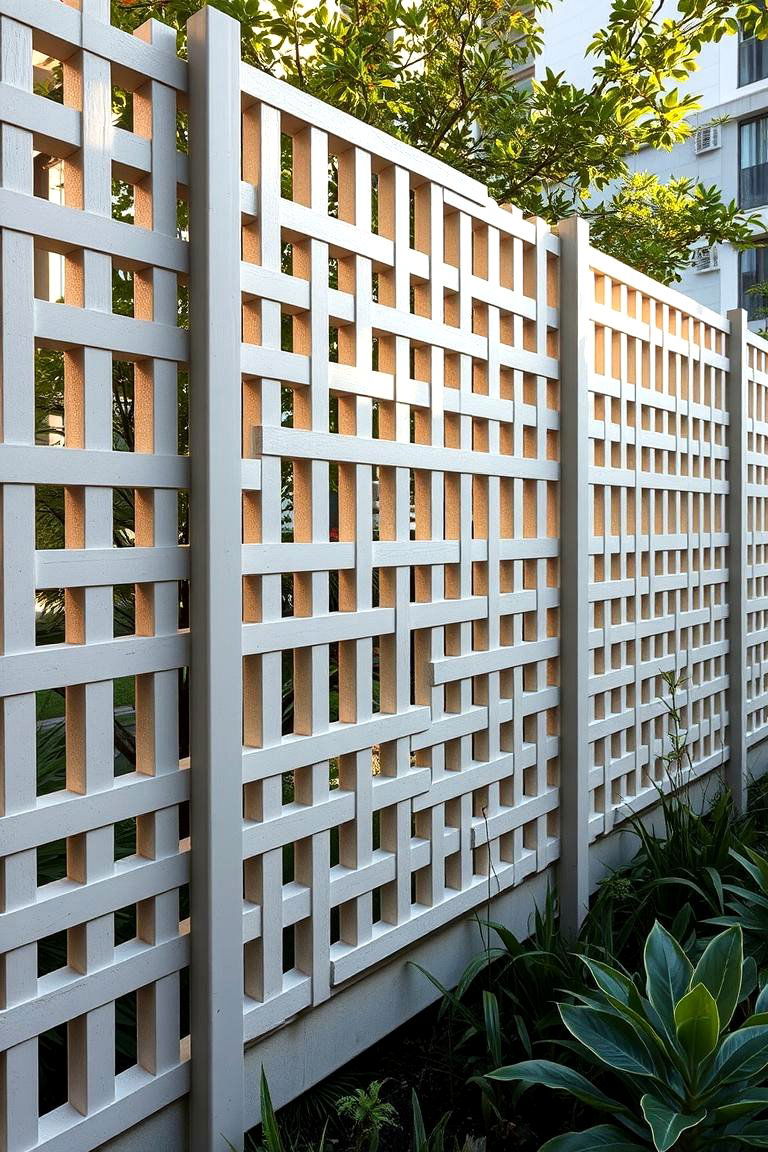 Modern Minimalist Lattice Design - 24 Lattice Fence Ideas