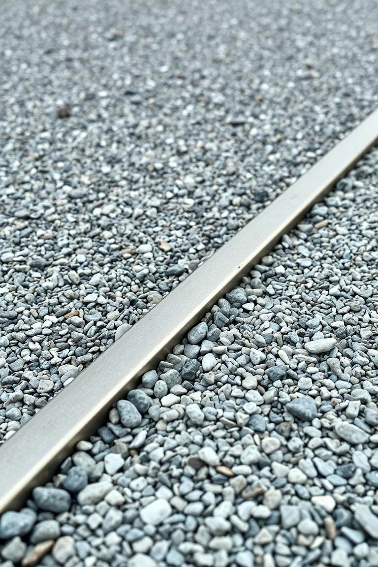 Modern Minimalist Metal Edge - 24 Gravel Driveway Edging Ideas