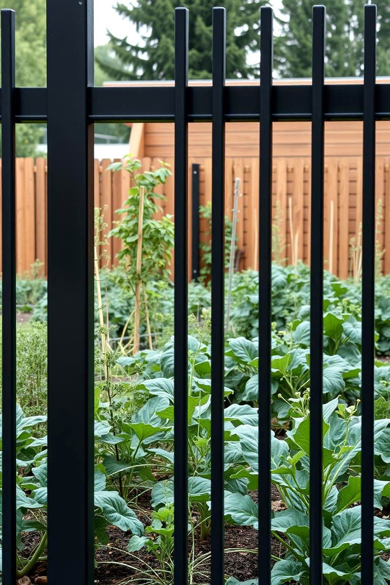 Modern Minimalist Metal Fence - 24 Vegetable Garden Fence Ideas