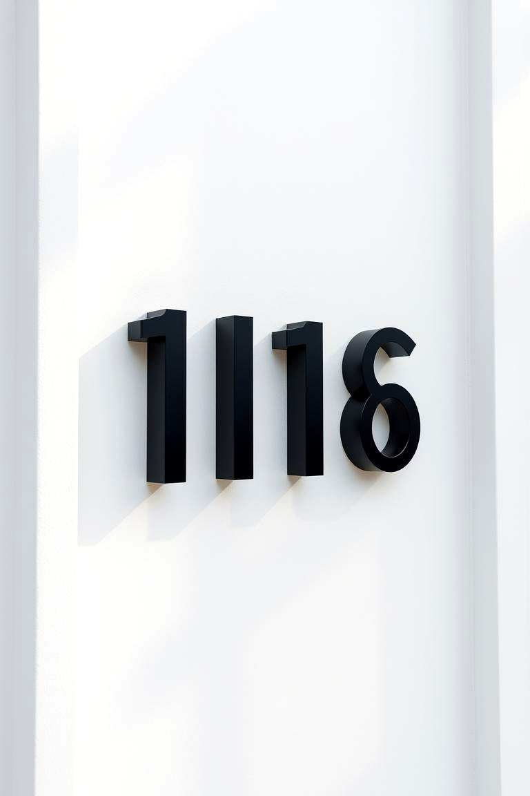 Modern Minimalist Numbers - 24 House Number Ideas