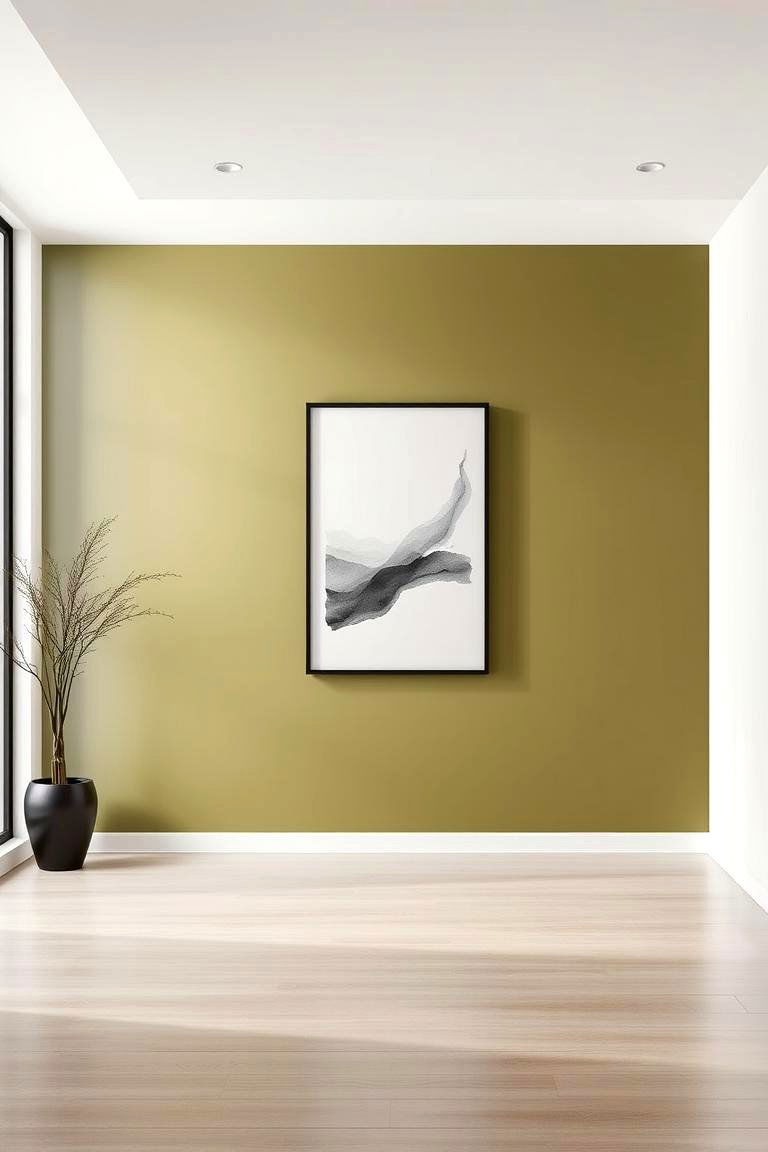 Modern Minimalist Olive - 24 Olive Green Accent Wall Ideas