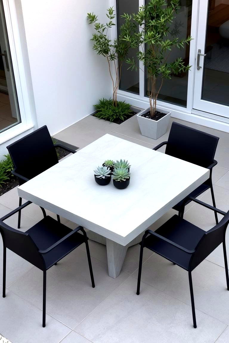 Modern Minimalist Patio - 24 Outdoor Dining Area Ideas