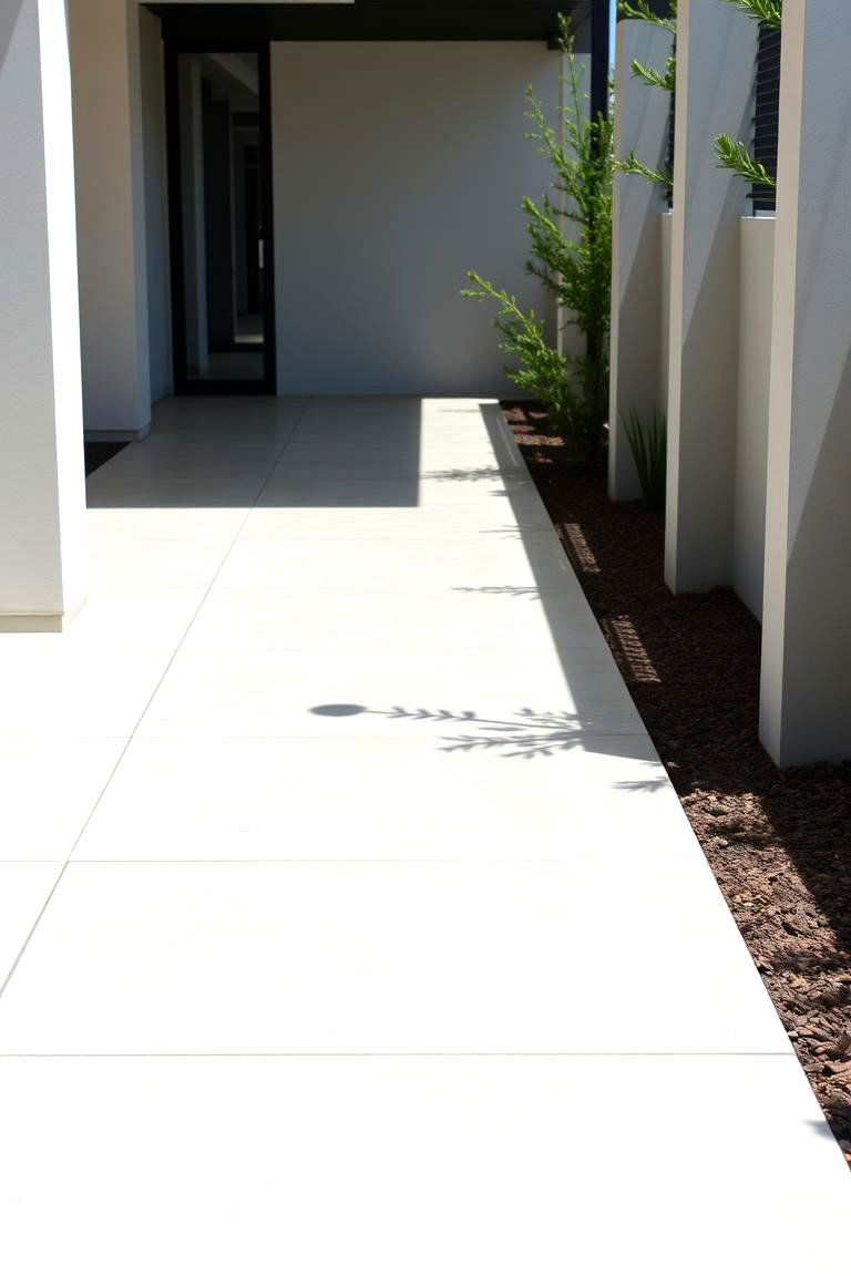 Modern Minimalist Paver Path - 24 Concrete Paver Walkway Ideas