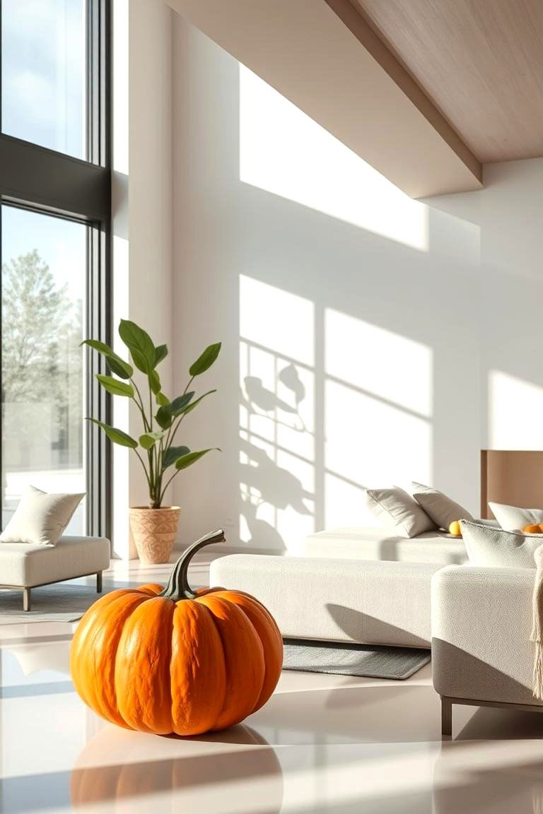 Modern Minimalist Pumpkin Accents - 24 Pumpkin Decor Ideas