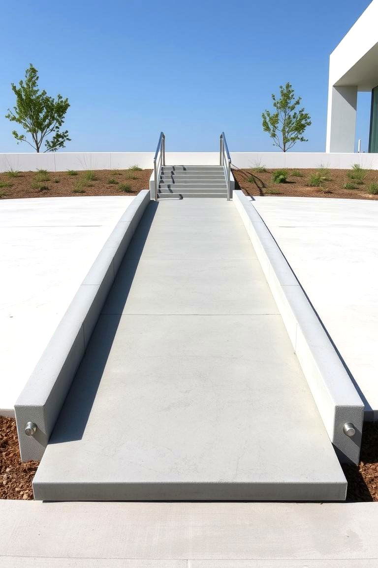 Modern Minimalist Ramp - 24 Sloped Walkway Ideas