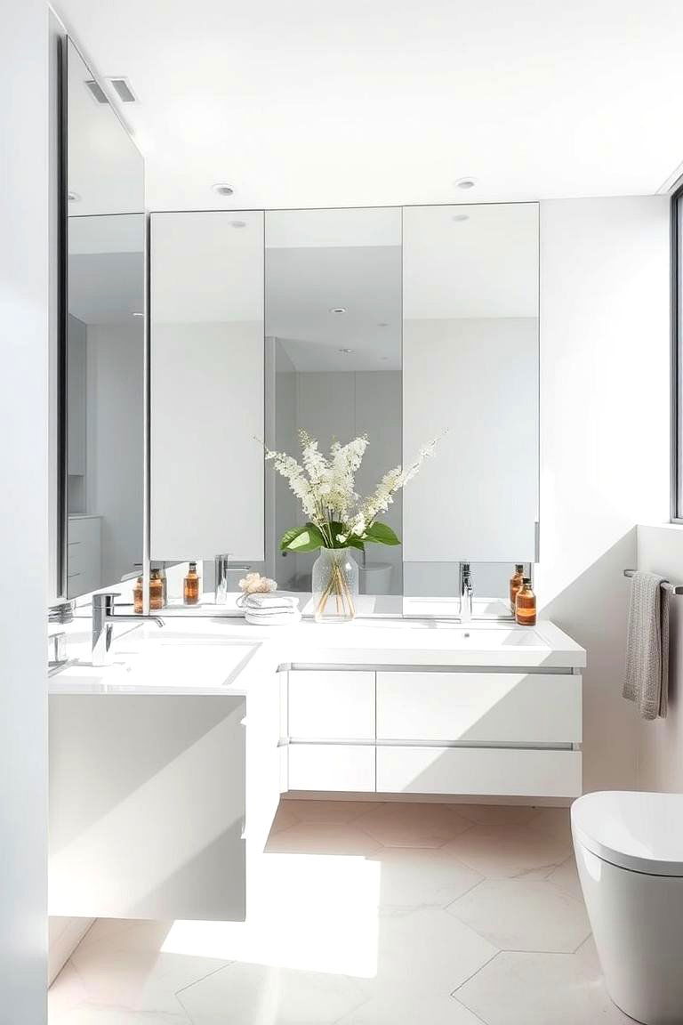 Modern Minimalist Retreat - 24 Double Vanity Bathroom Ideas