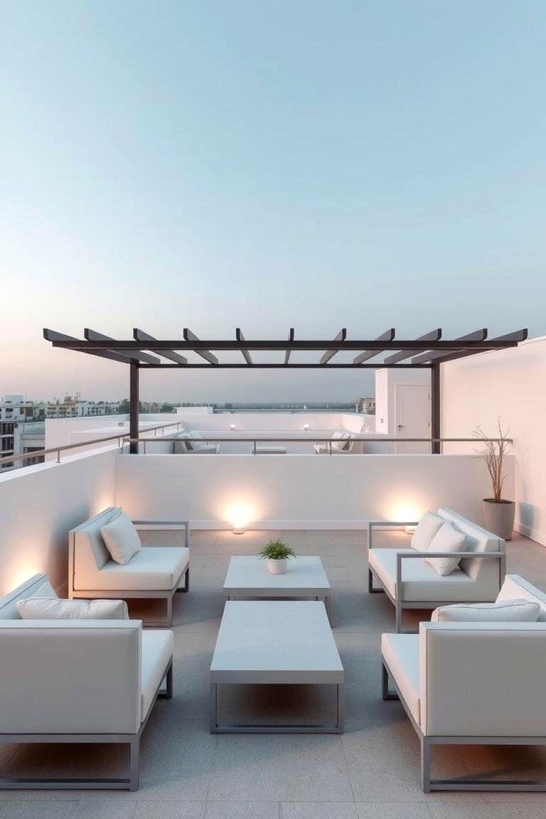 Modern Minimalist Retreat - 24 Rooftop Deck Ideas
