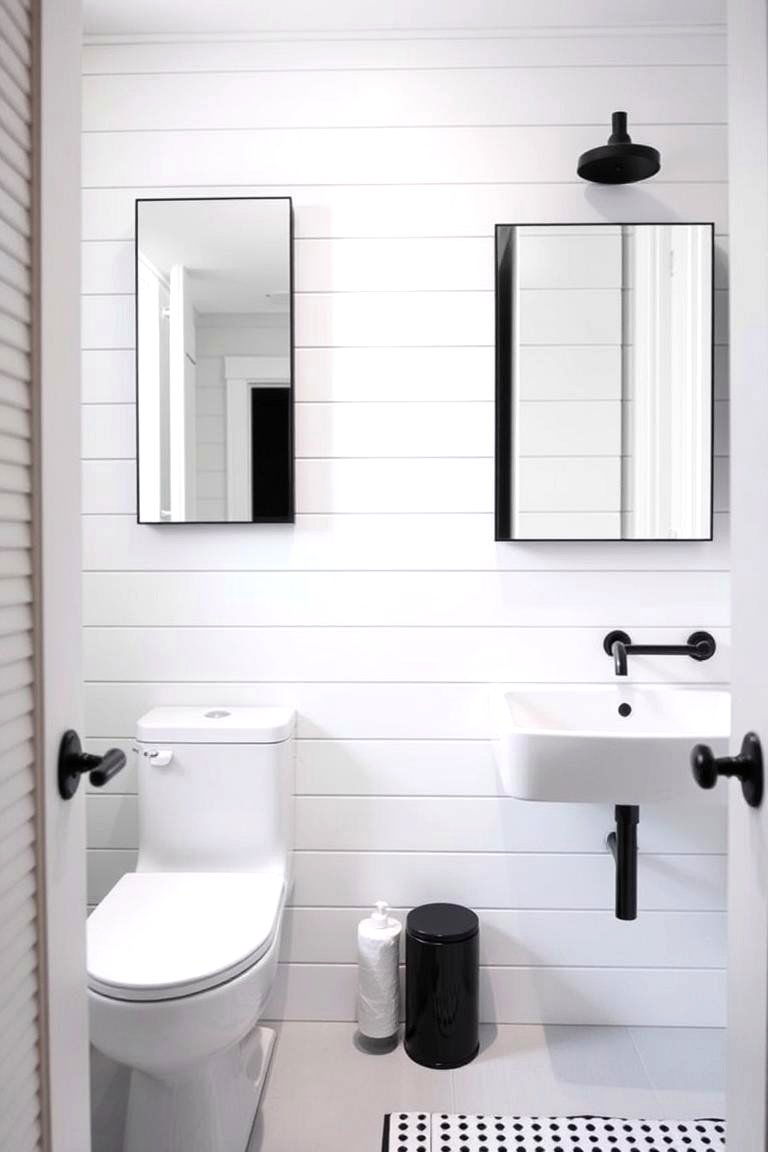 Modern Minimalist Shiplap - 24 shiplap bathroom ideas