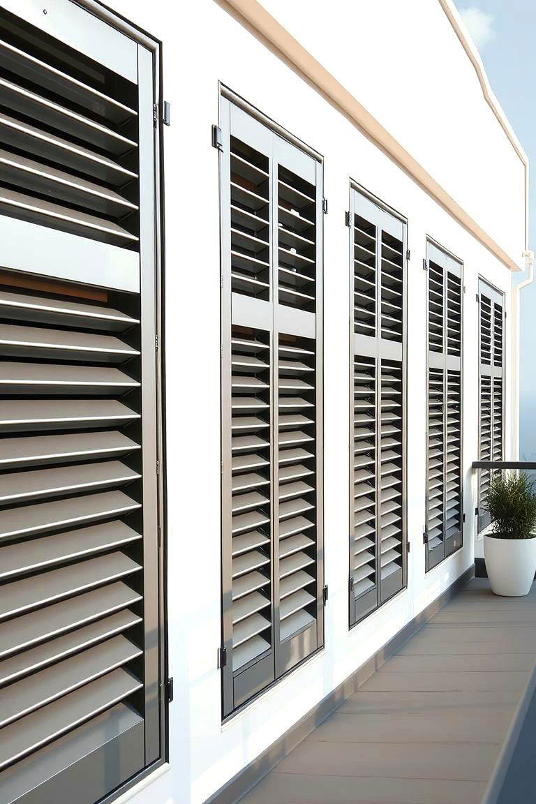 Modern Minimalist Shutters - 24 Balcony Shade Ideas
