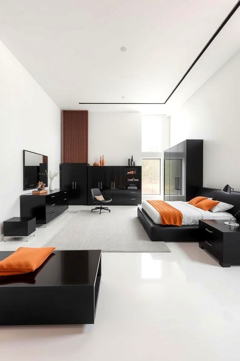 Modern Minimalist Sleek Black and Brown Style - 24 Black and Brown Bedroom Ideas