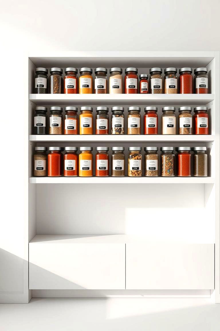 Modern Minimalist Spice Rack - 24 Spice Rack Ideas