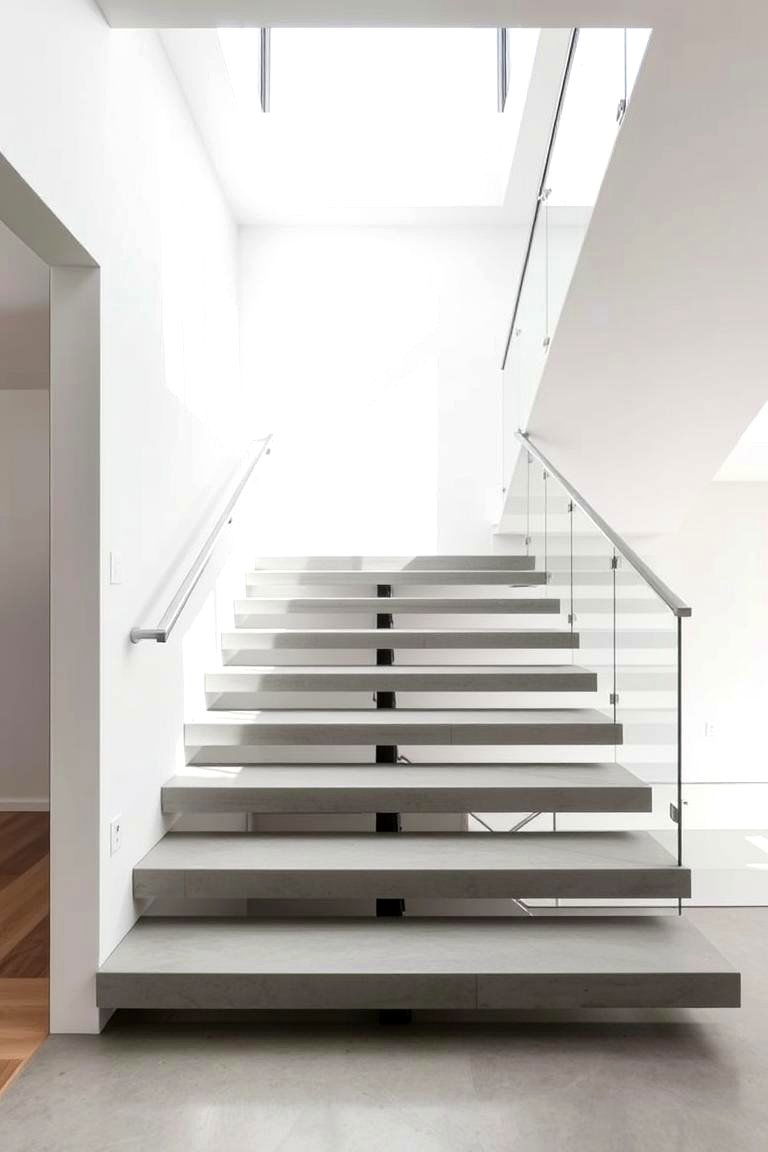Modern Minimalist Staircase - 24 Staircase Ideas