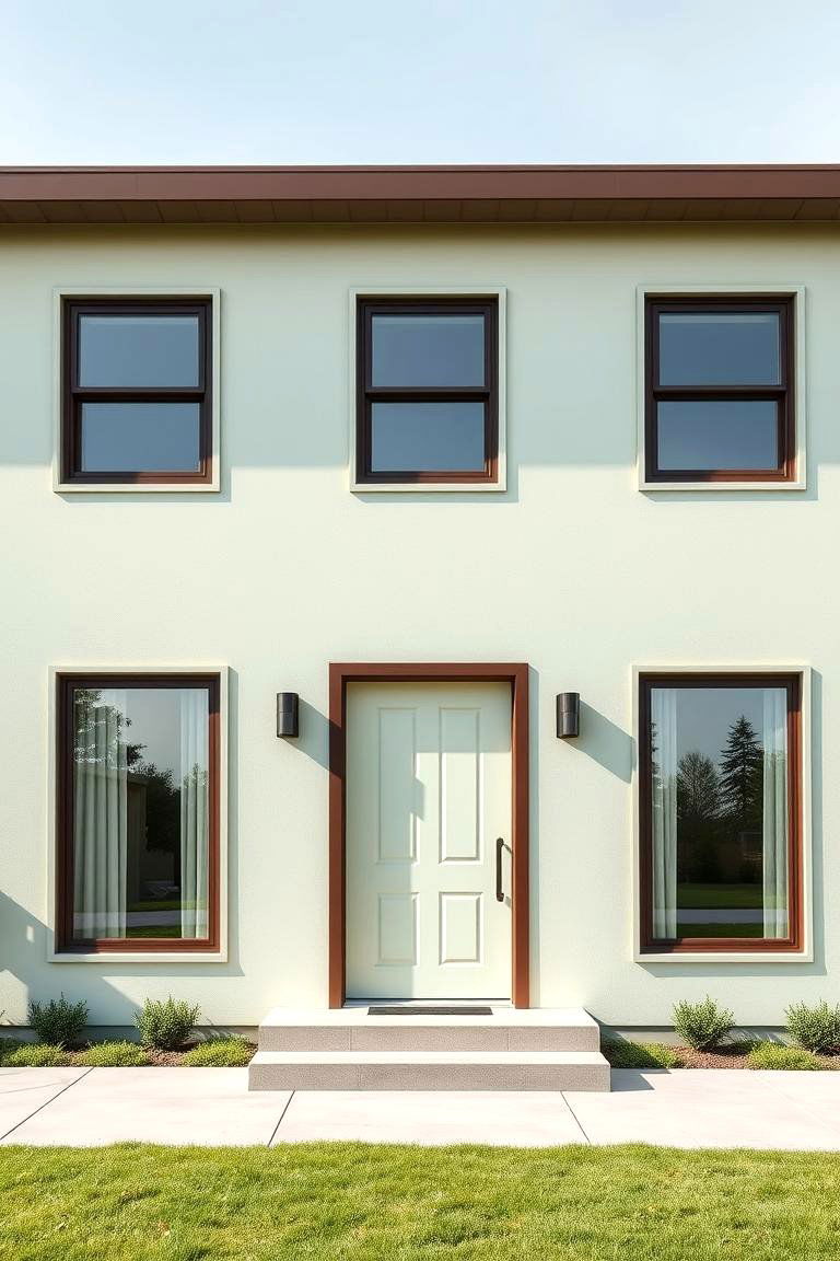 Modern Minimalist Statement - 24 Sage Green House With Brown Trim Ideas