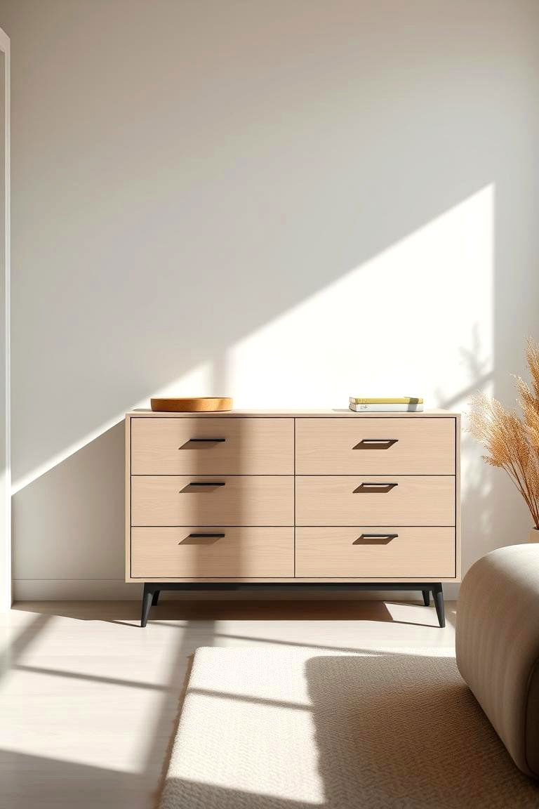 Modern Minimalist Statement - 24 Dresser Decor Ideas