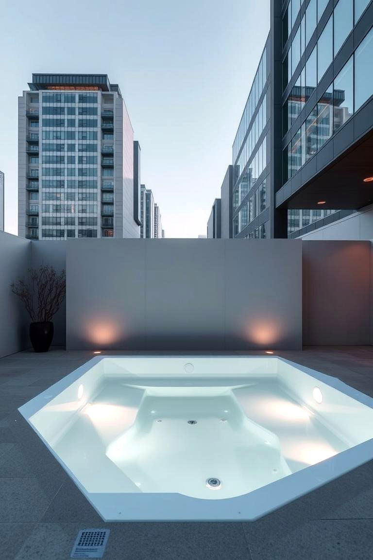 Modern Minimalist Sunken Hot Tub - 24 Sunken Hot Tub Ideas