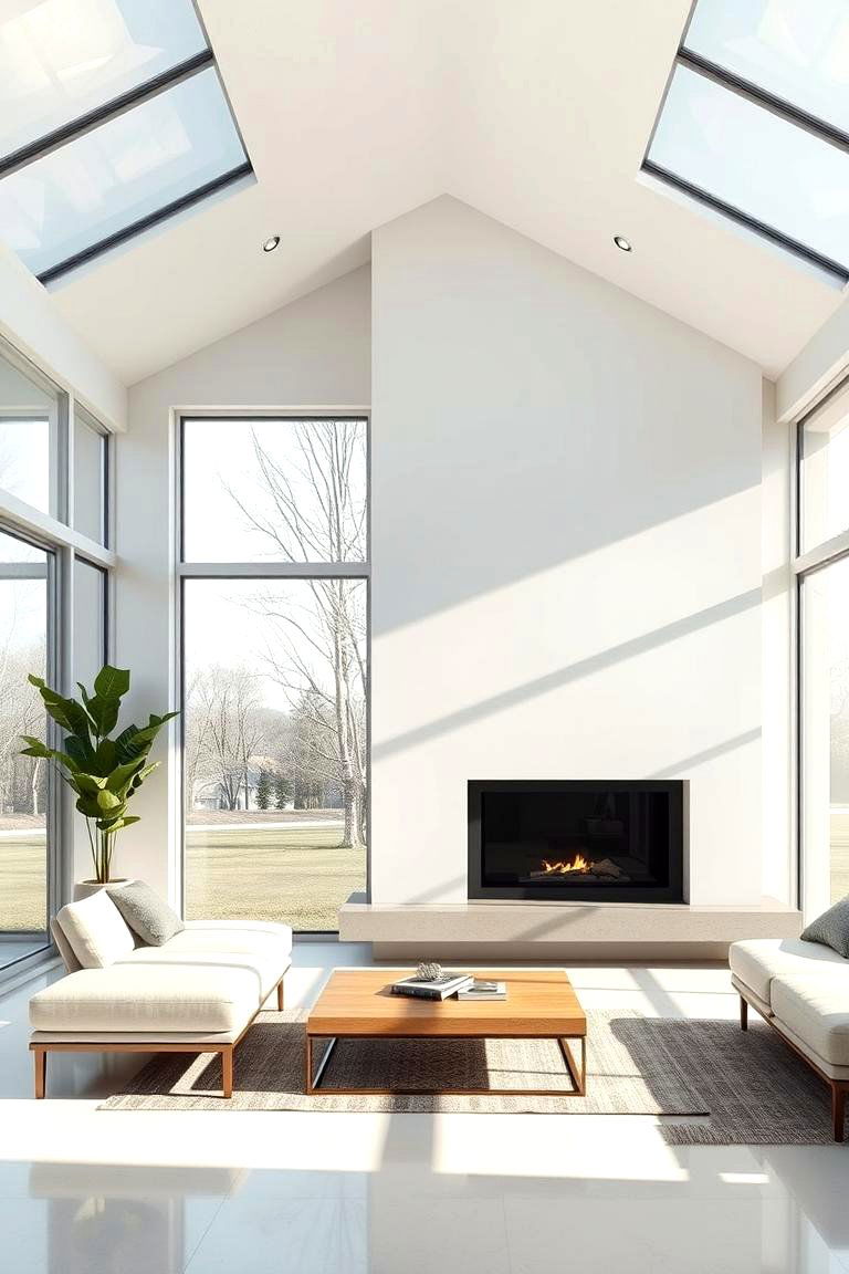Modern Minimalist Sunroom - 24 Sunroom With Fireplace Ideas