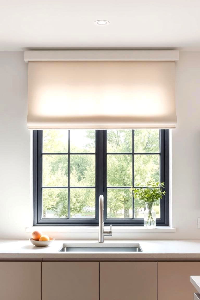 Modern Minimalist Valance - 24 Kitchen Valance Ideas