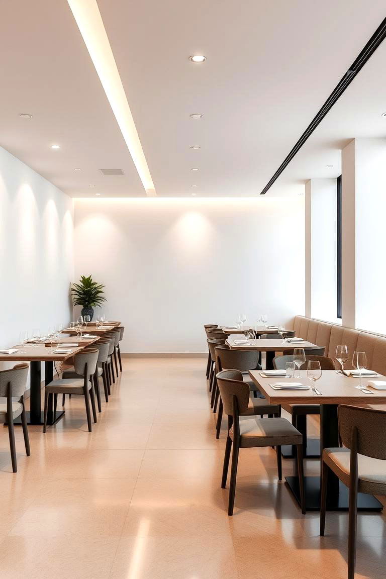 Modern Minimalist Vibe - 24 Restaurant Interior Design Ideas