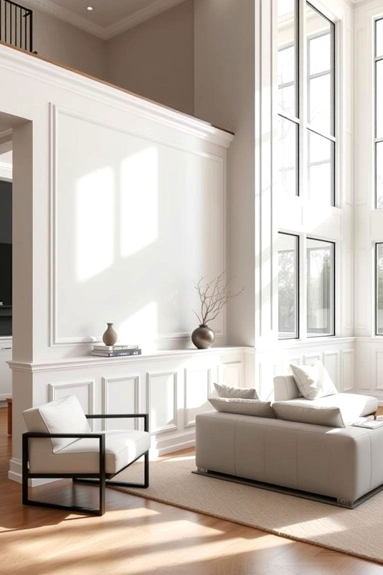 Modern Minimalist Wainscoting - 24 Living Room Wainscoting Ideas