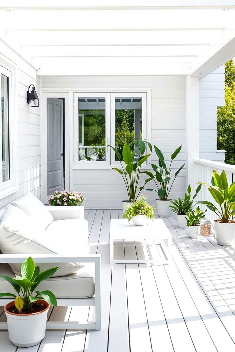 Modern Minimalist White Deck - 24 White Deck Ideas