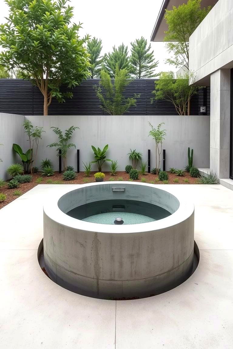 Modern Minimalist Wishing Well - 24 Outdoor Wishing Well Garden Ideas