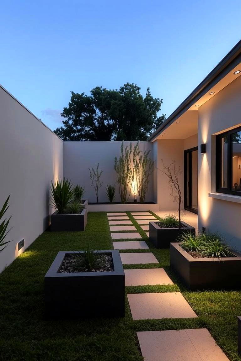 Modern Minimalist Yard - 24 L Shaped Backyard Ideas