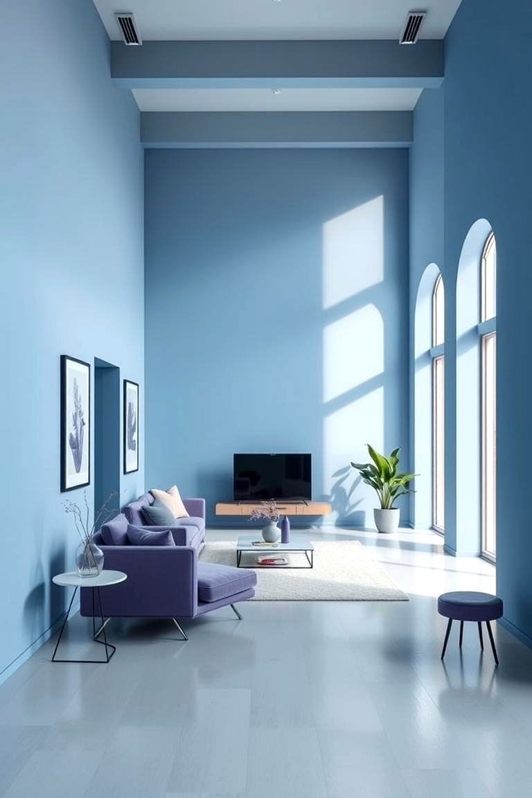 Modern Minimalist - 24 Blue and Purple Bedroom Ideas
